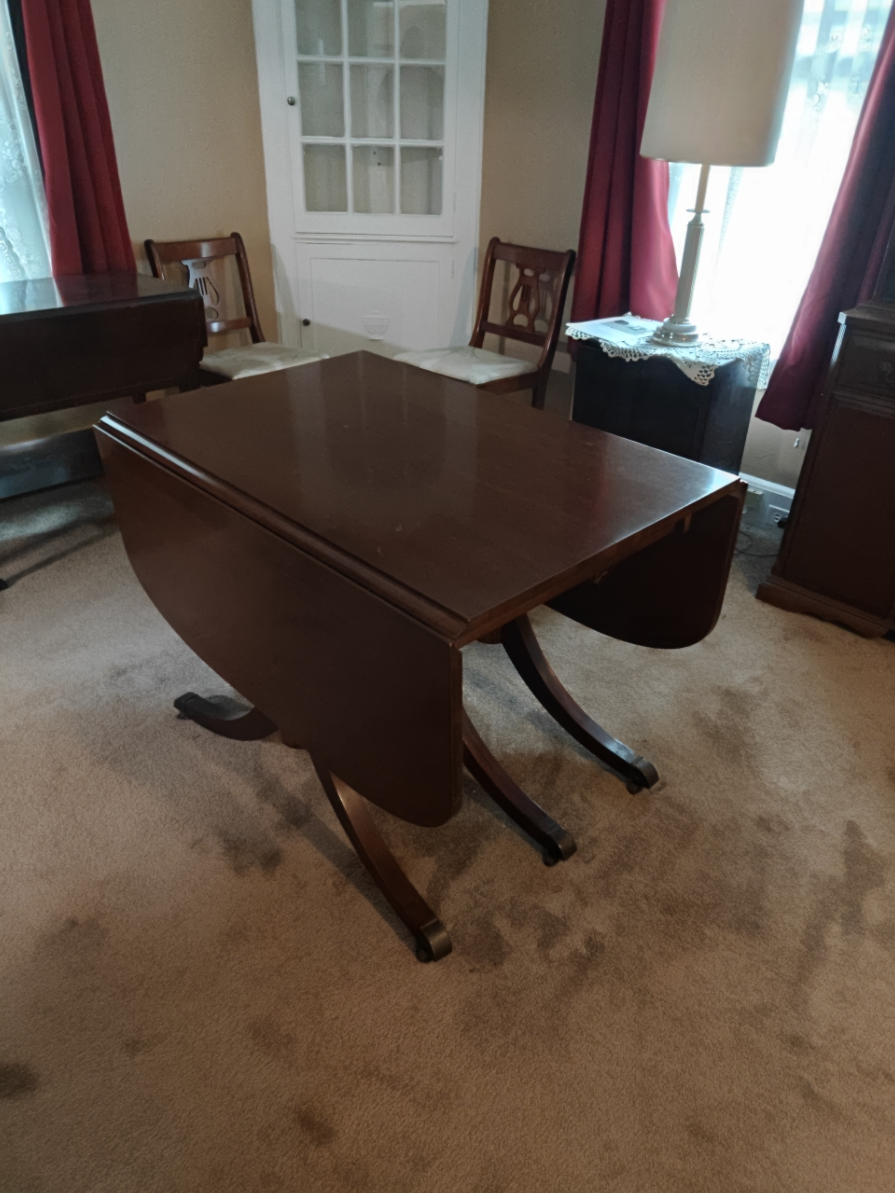 Duncan Phyfe-Style Drop-Leaf Table