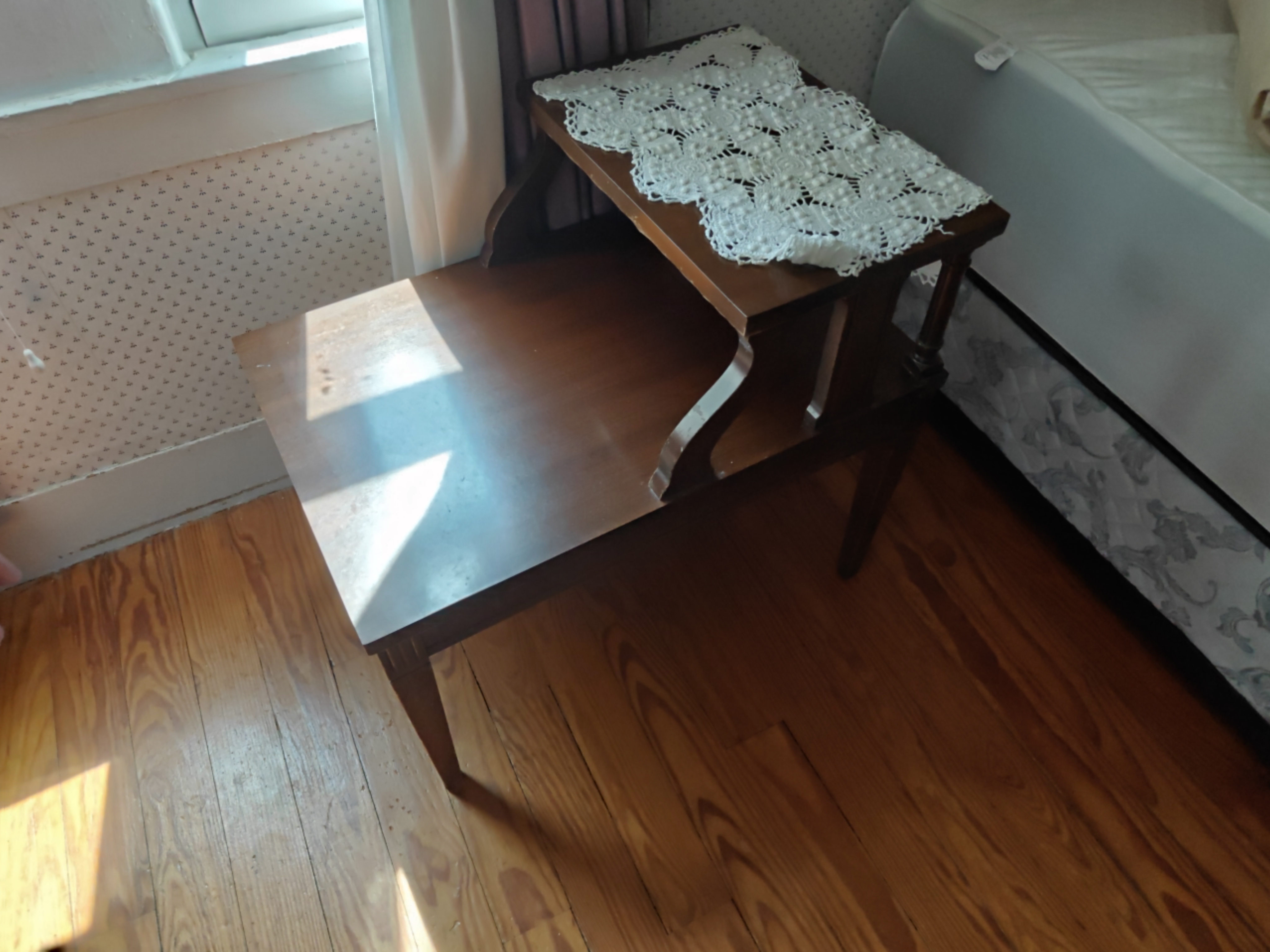 Mahogany Two-Tier Step Table